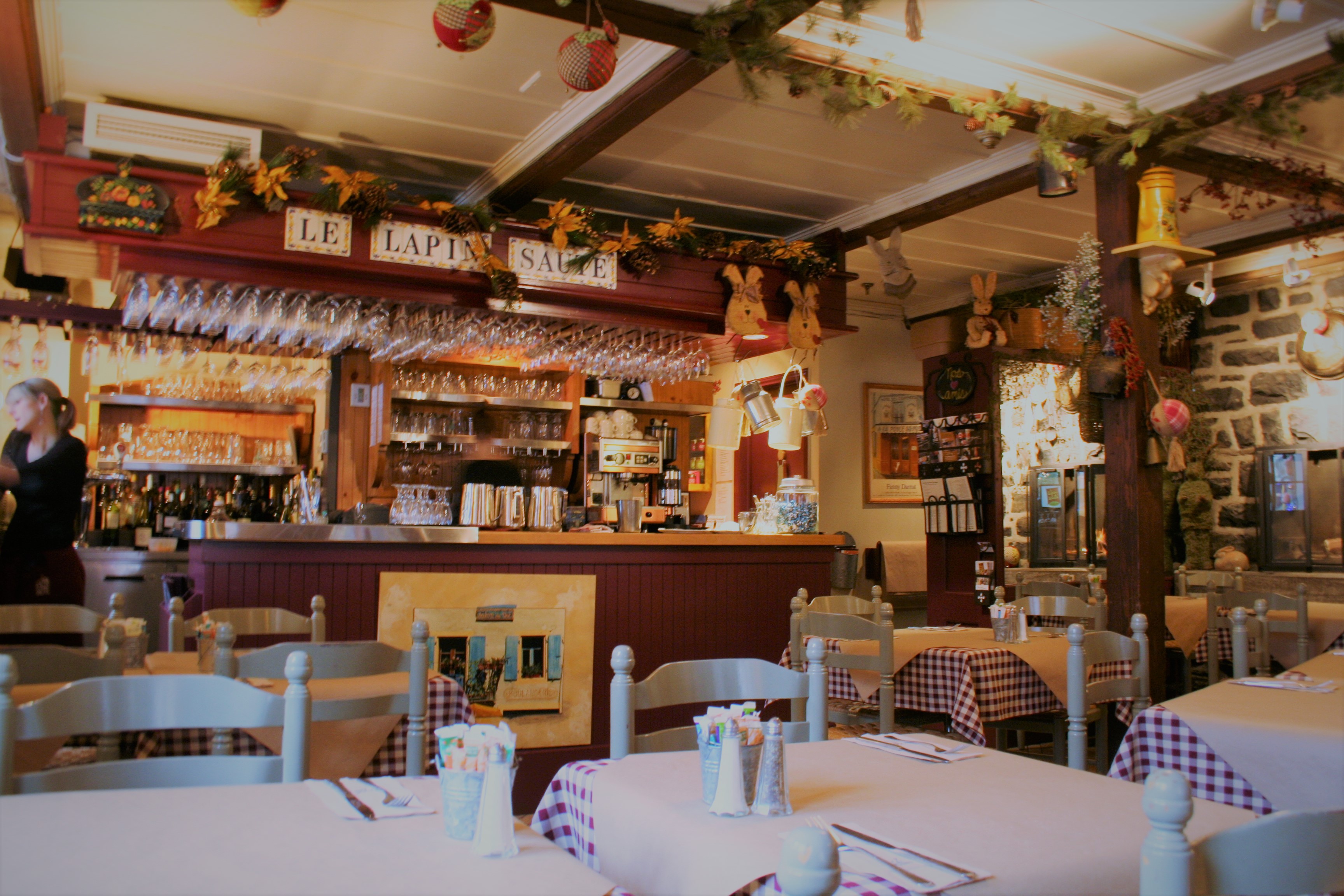 Inside Le Lapin Sauté Restaurant