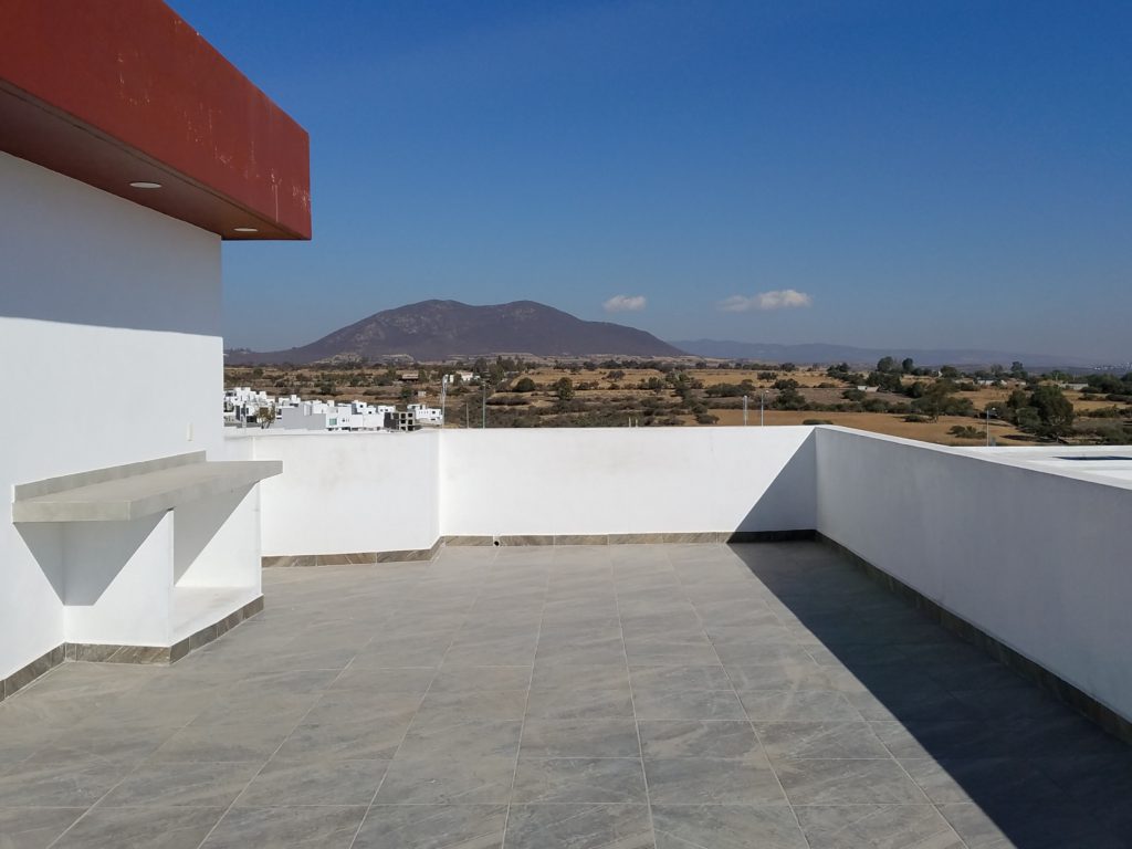 Rooftop terrace in a house in Mexico