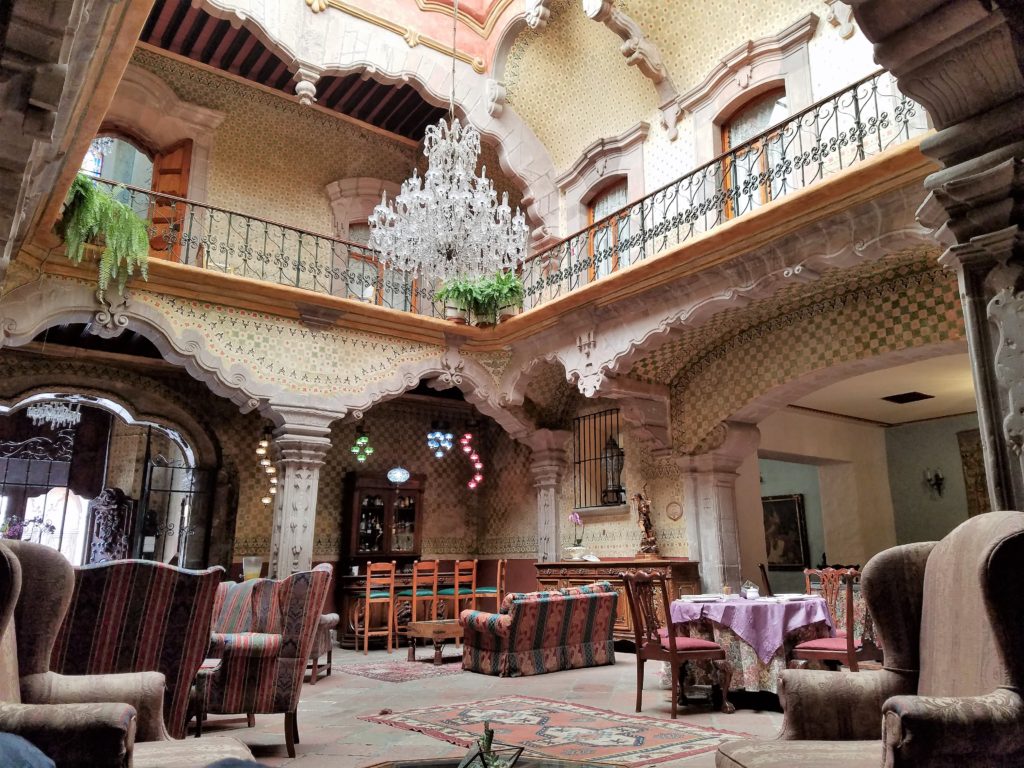 Inside courtyard of La Casa de la Marquesa, Queretaro, Mexico