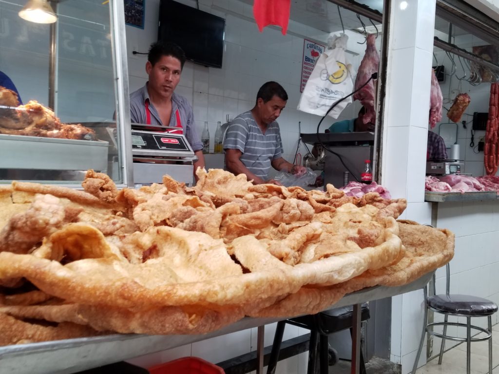 Chicharron at Mercado La Cruz