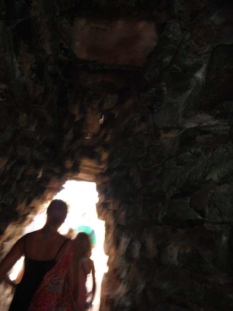Entering Tulum through the wall surrounding hte city, Tulum, Mexico