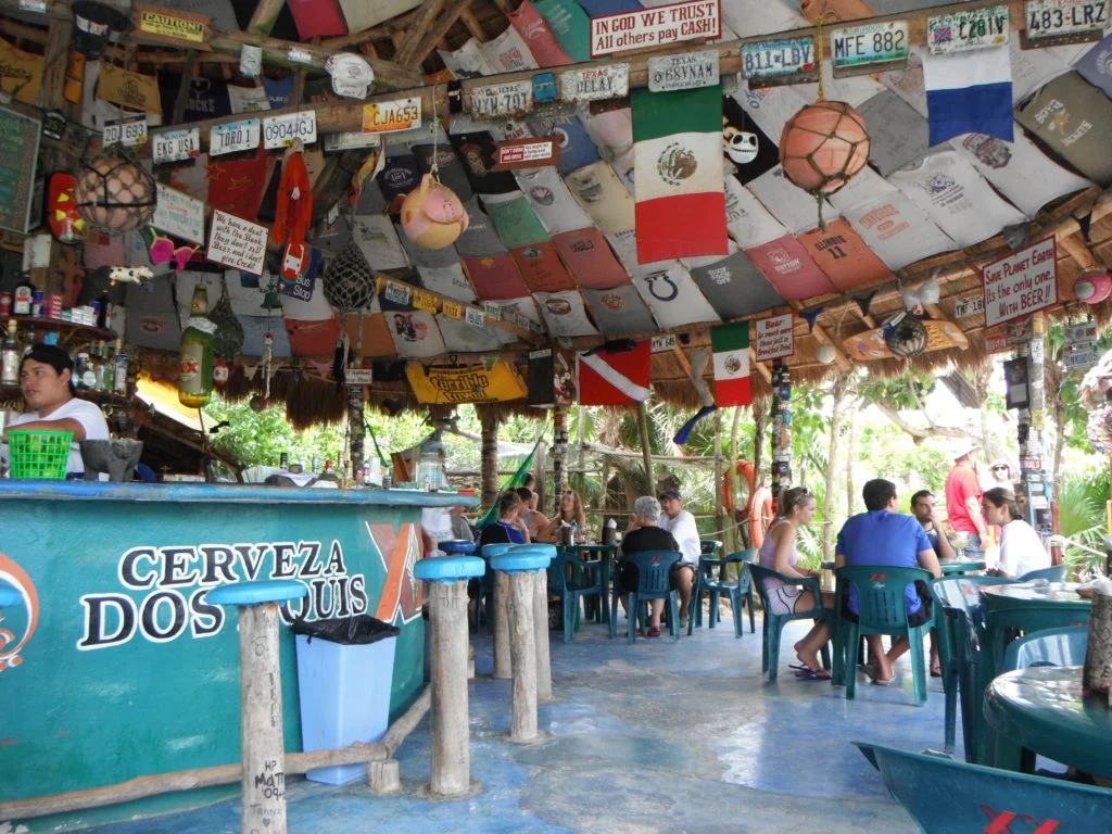 Coconuts Restaurant on the east side of Cozumel, Mexico