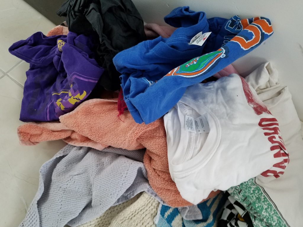 Pile of clothes and towels