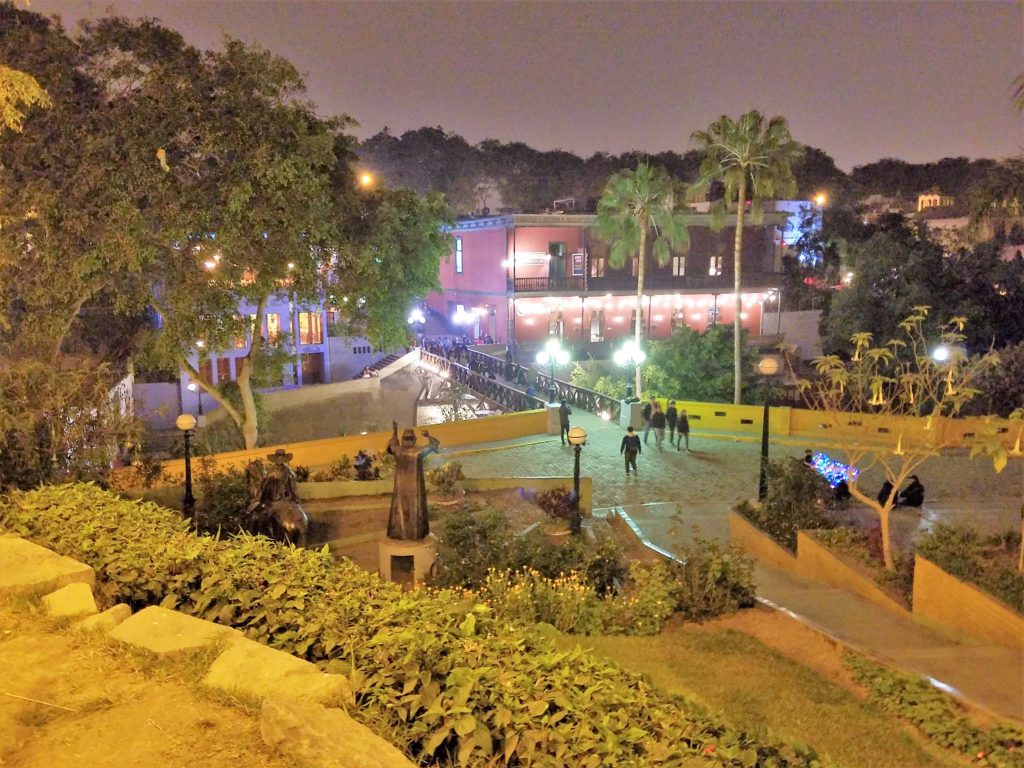 Puente de los Suspiros in Barranco at night - Lima, Peru