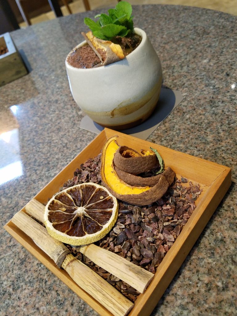 Cacao and citris aperitif at Kjolle- Lima, Peru Cacao and citris aperitif at Kjolle- Lima, Peru