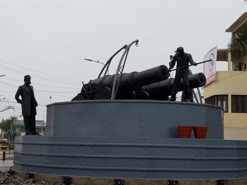 Monument commemorating the War of the Pacific 1881 in Callao, Peru