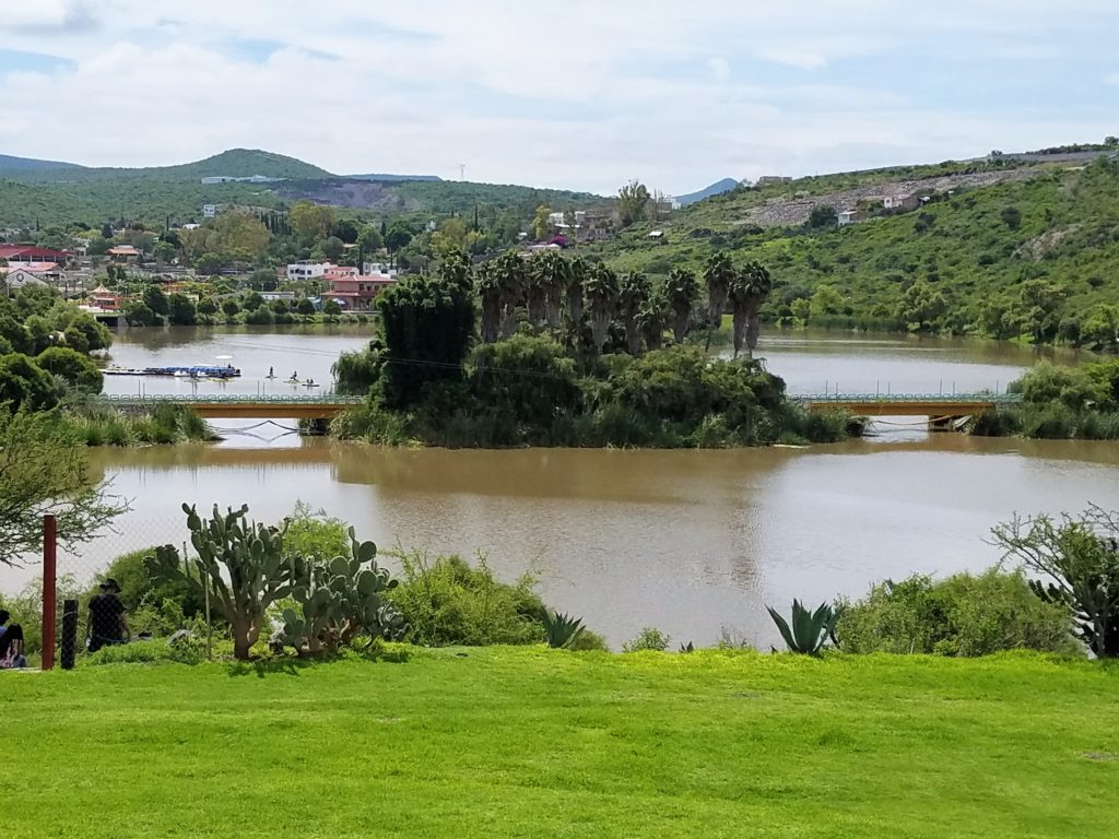 View of the lake at Parque Bicentenario, Santa Rosa Jauregui