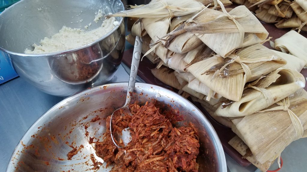 Masa, pork and tamales