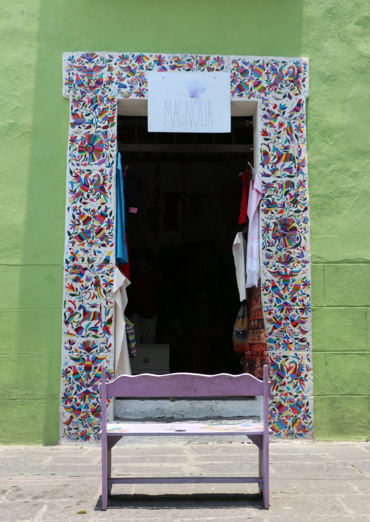 Doorway of Magnolia Boutique Shop on Calle 6 Sur, Puebla Doorway of Magnolia Boutique Shop on Calle 6 Sur, Puebla