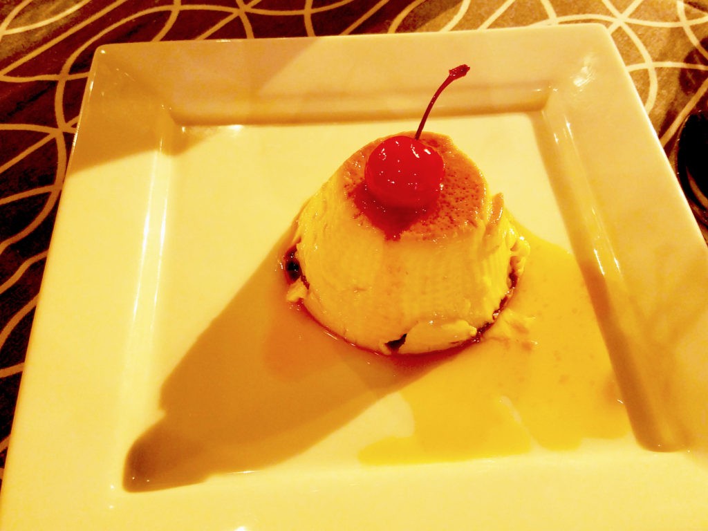 Dessert flan at Centro Restaurant 1810 Dessert flan at Centro Restaurant 1810