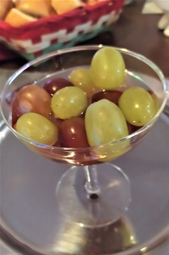 12 grapes in a glass for New Year's Eve