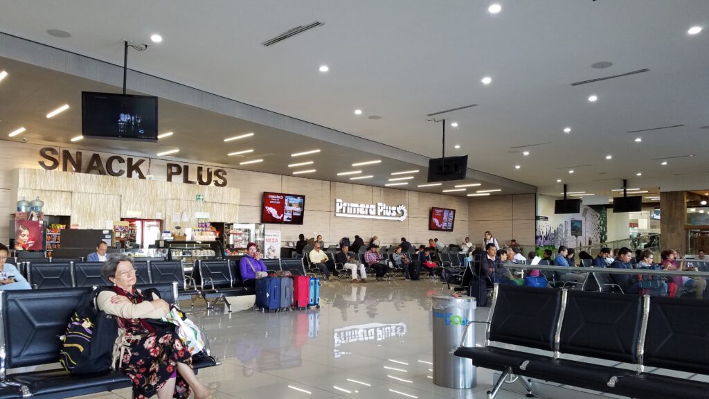 Queretaro's modern bus station lounge