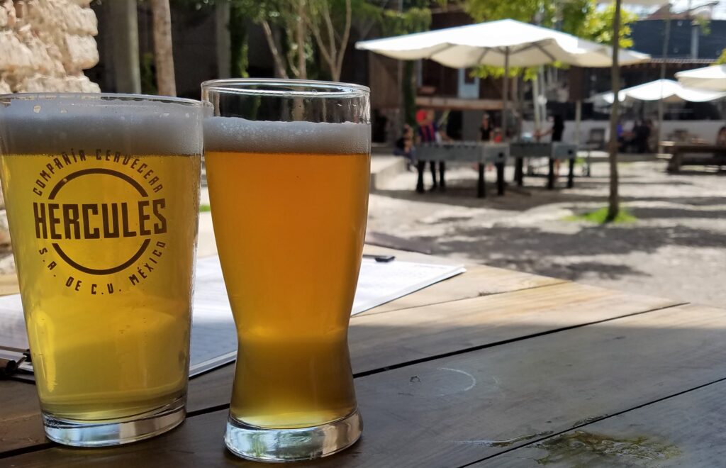 Beer at Cerveceria Hercules, Queretaro, Mexico