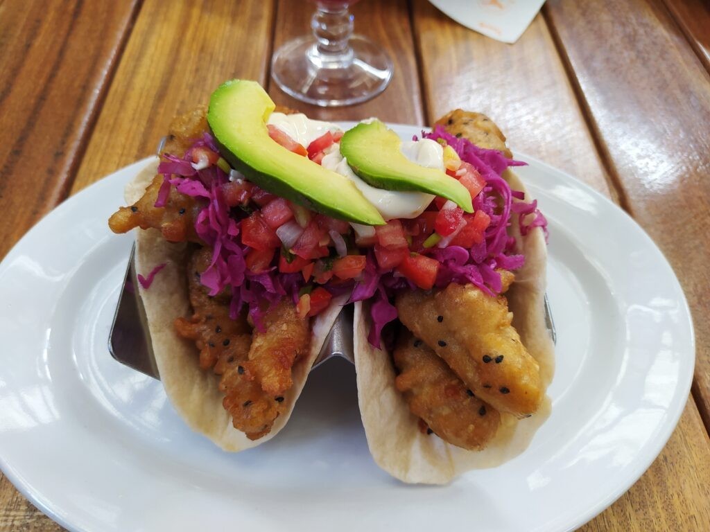 Fish tacos at El Guayabo in Juriquilla, Queretaro, Mexico