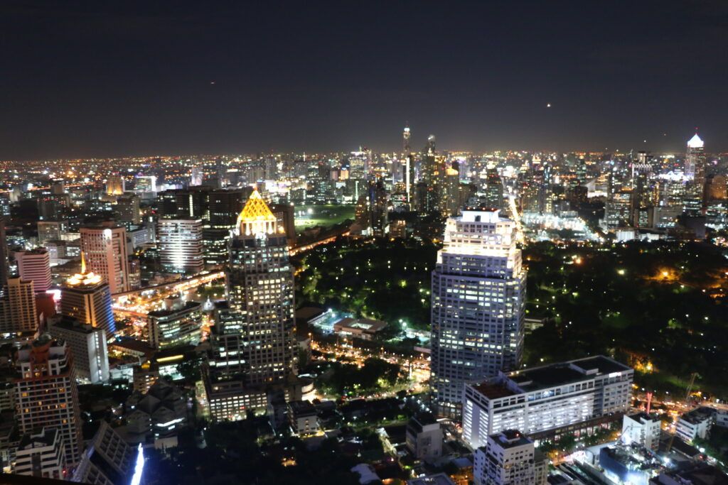 Big city skyscrapers in Bangkok