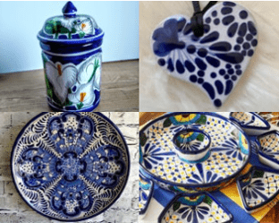 Talavera plates and serving pieces on Etsy