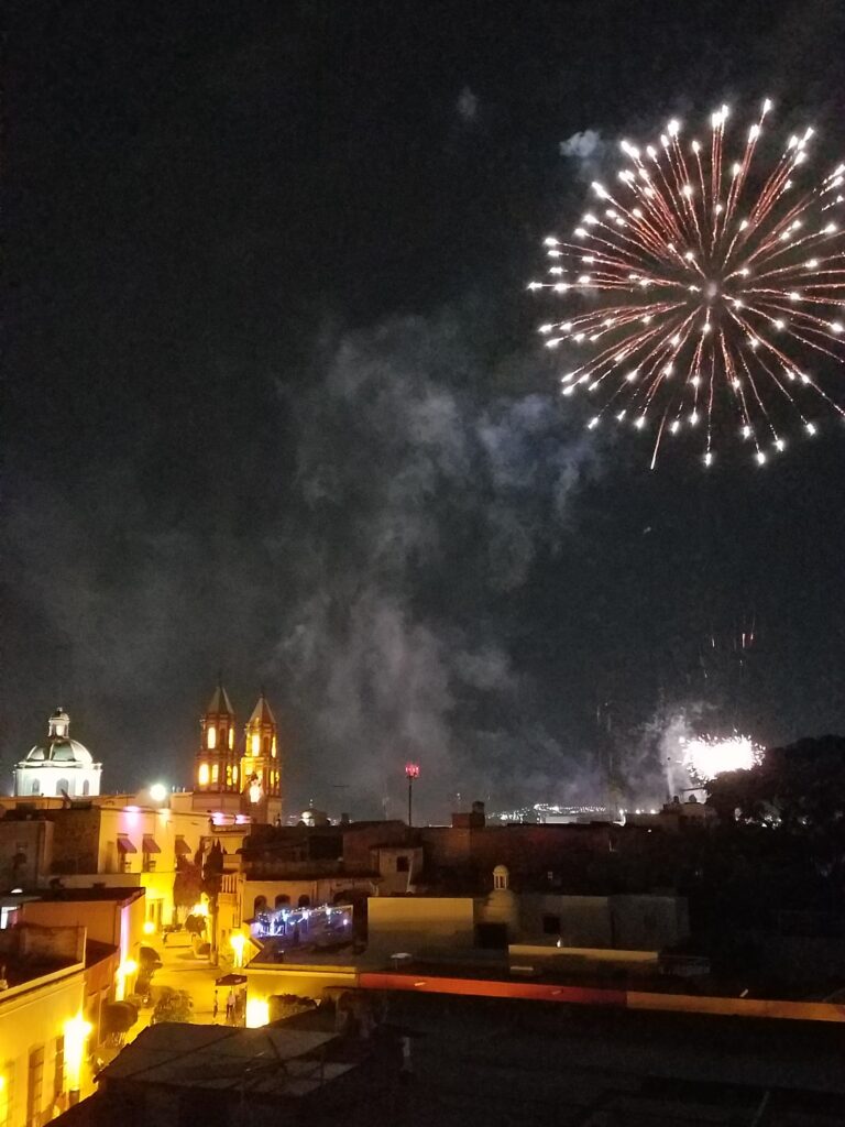 Fireworks over Queretaro, Mexico