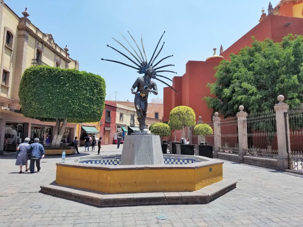 Dancing Chichemeca Statue, Queretaro, Mexico