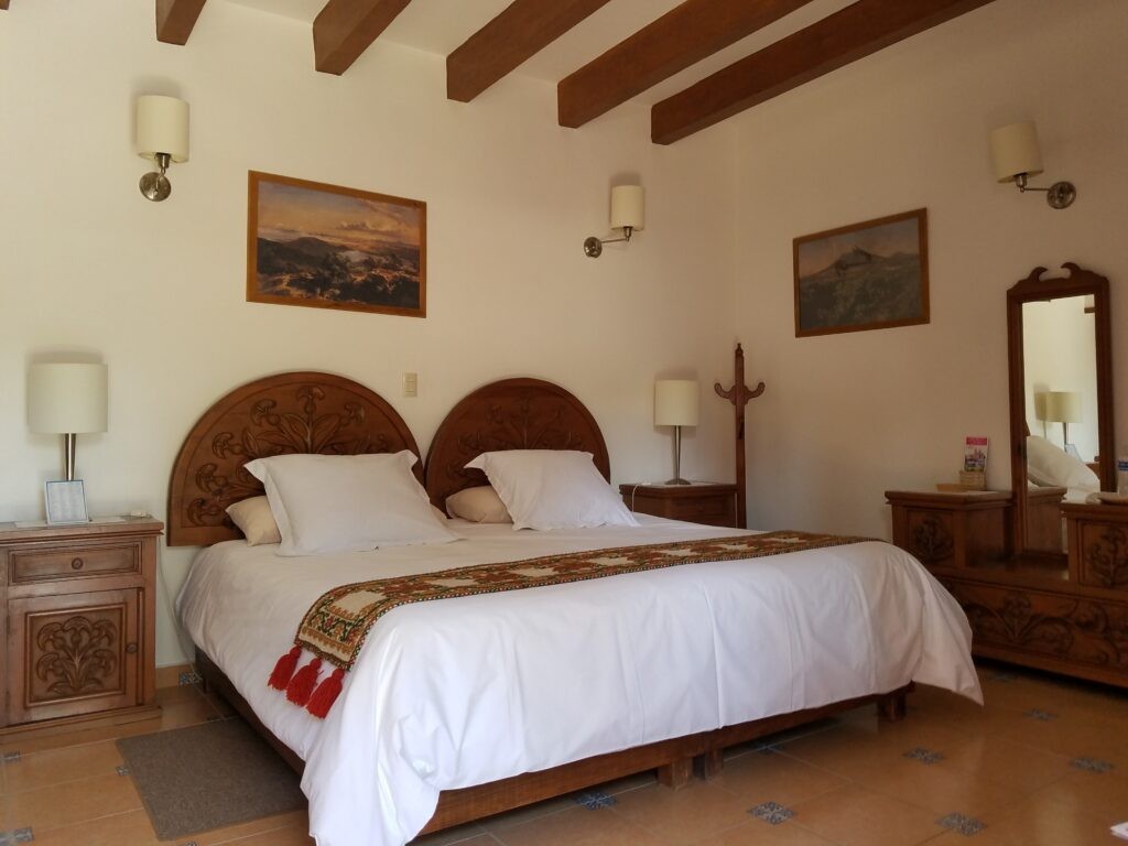 Bedroom at Posada del Virrey, Tequisquiapan, Mexico Bedroom at Posada del Virrey, Tequisquiapan, Mexico