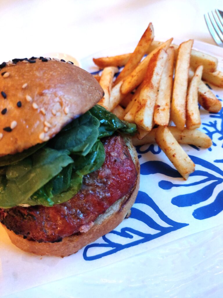 Lamb burger with tzatziki at CHIOS, Queretaro