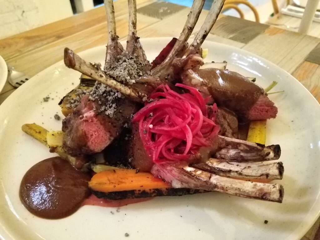 Rack of Lamb at Hueso Restaurant in Guadalajara, Mexico